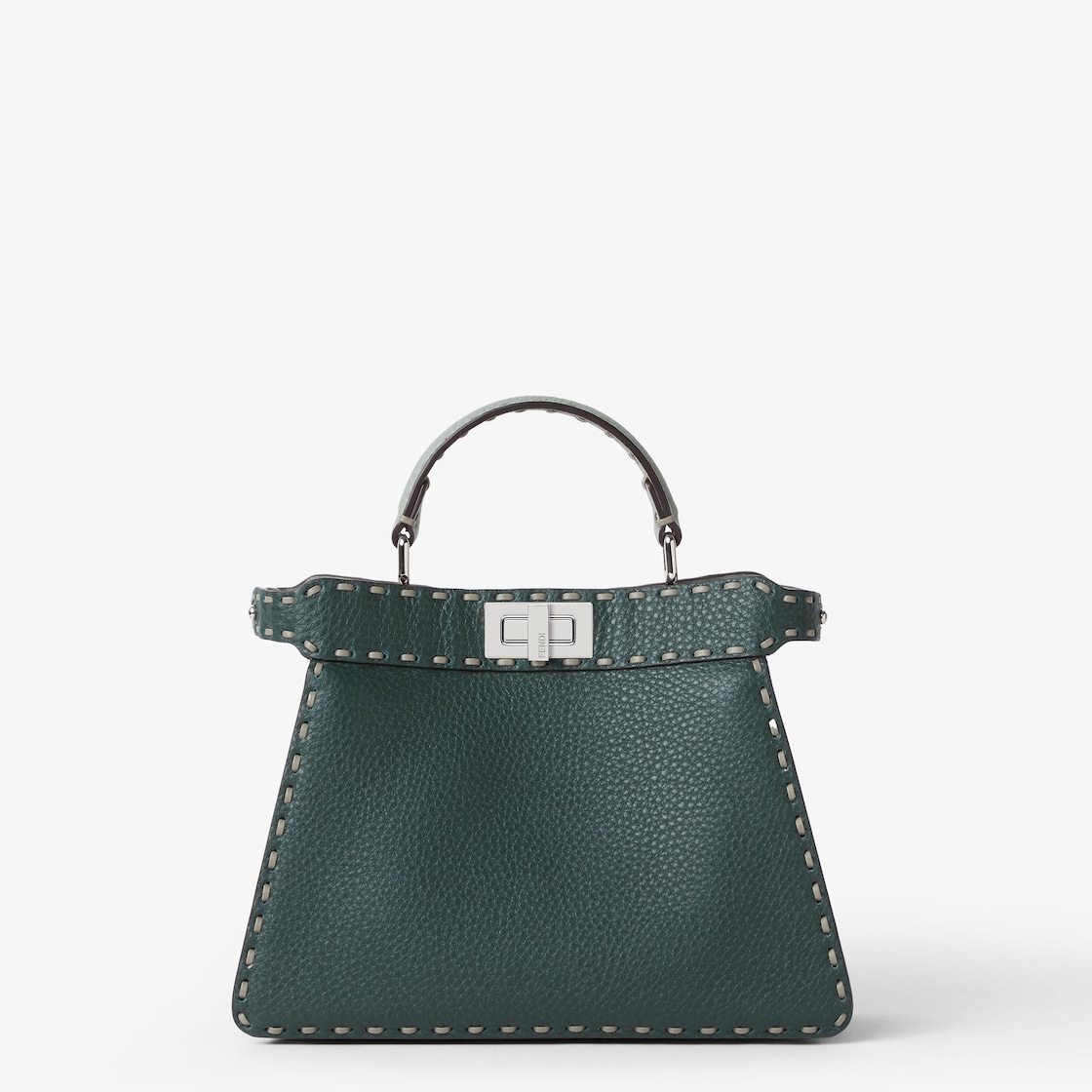 FENDI Peekaboo ISeeU Small Multicolor sage Selleria bag with 556 hand-sewn topstitches - Image 1